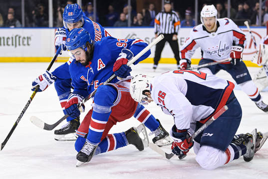 New York Rangers Mika Zibanejad and Washington Capitals Nic