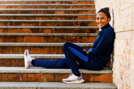 Madelen Janogy poses for a portrait