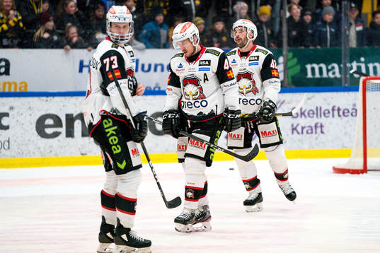 Malmö Redhawks Adam Ollas Mattsson , Jesper Jensen Aabo