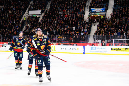 Djurgårdens Manuel Ågren jublar