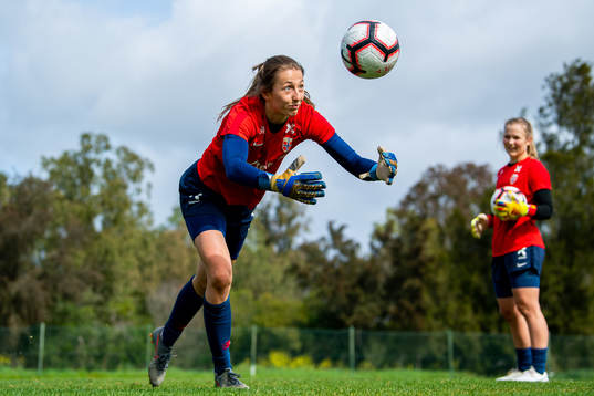 Goalkeeper Cecilie Hauståker Fiskerstrand of the Norwegian