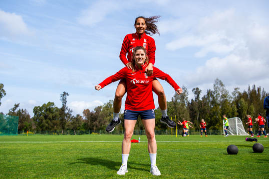 Maren Mjelde and Ingrid Moe Wold of the Norwegian women’s