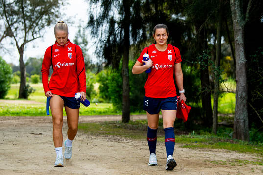 Amalie Eikeland and Vilde Bøe Risa of the Norwegian