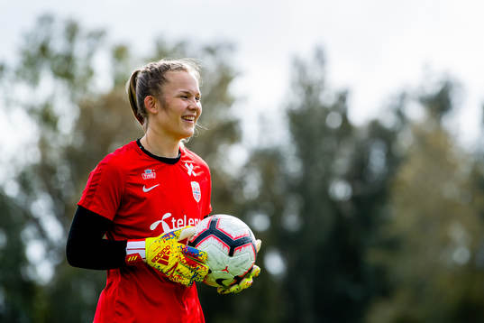 Goalkeeper Oda Maria Hove Bogstad of the Norwegian