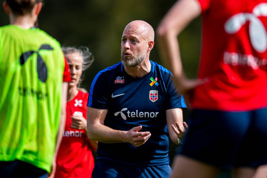 Anders Jacobson, assistant coach of Norway, at a training