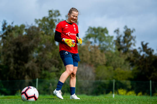 Goalkeeper Oda Maria Hove Bogstad of the Norwegian