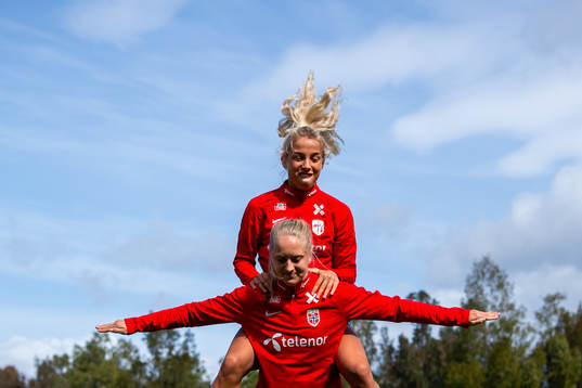 Amalie Eikeland and Rikke Bogetveit Nygard of the Norwegian