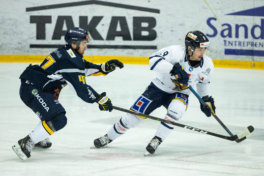 Borlänges Lucas Bylin och Visby/Romas Teemu Huttu