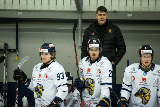 Visby/Romas tränare Hans Särkijärviunder ishockeymatchen