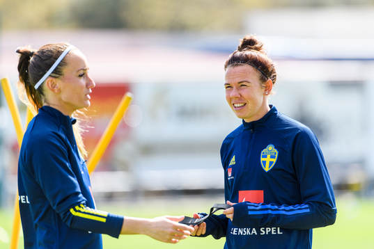 Kosovare Asllani and Jessica Samuelsson