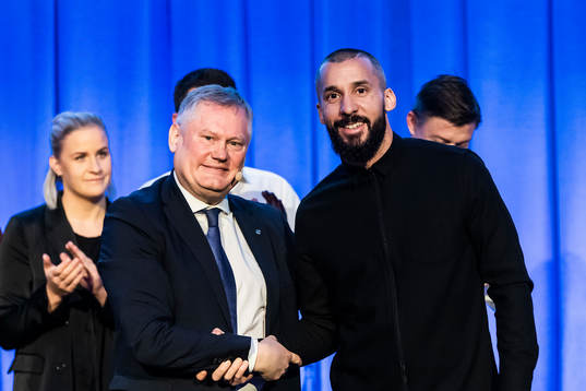 Malmö FFs ordförande Anders Pålsson och Guillermo Molins