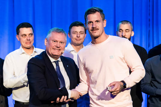 Malmö FFs ordförande Anders Pålsson och Johan Dahlin som