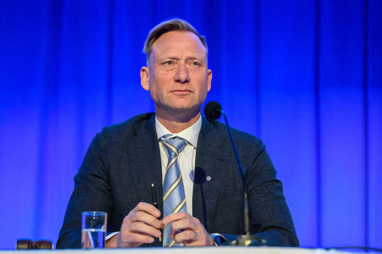 Mötets ordförande Hans Petterson