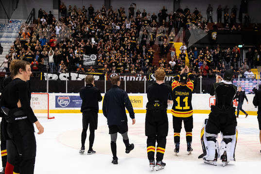Brynäs spelarna tackar fansen