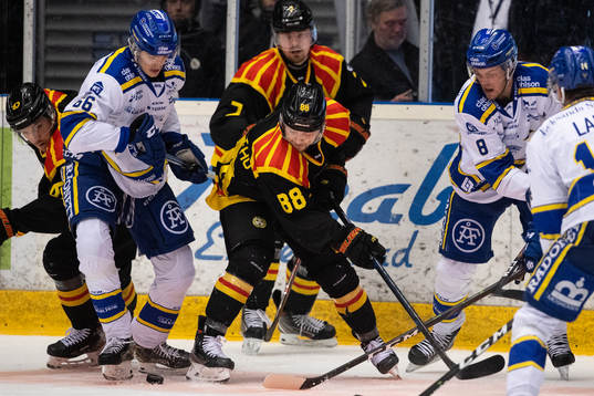 Leksands Nils Åman och Brynäs Jaedon Descheneau och