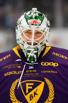 Färjestads målvakt Arvid Holm