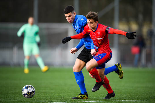 Halmstads Edvin Kurtulus och Tvååkers Axel Berggren