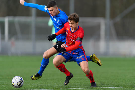 Halmstads Edvin Kurtulus och Tvååkers Axel Berggren