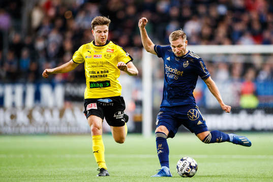 Mjällbys Joel Nilsson och Djurgårdens Jonathan Ring