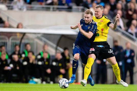 Djurgårdens Jonathan Ring och Mjällbys David Löfquist