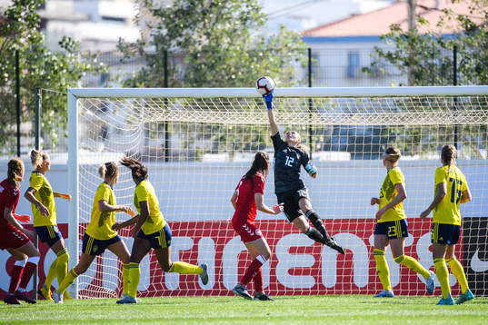 Goalkeeper Jennifer Falk of Sweden