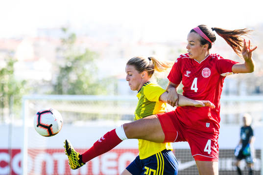 Mimmi Larsson of Sweden and Rikke Læntver Sevecke of