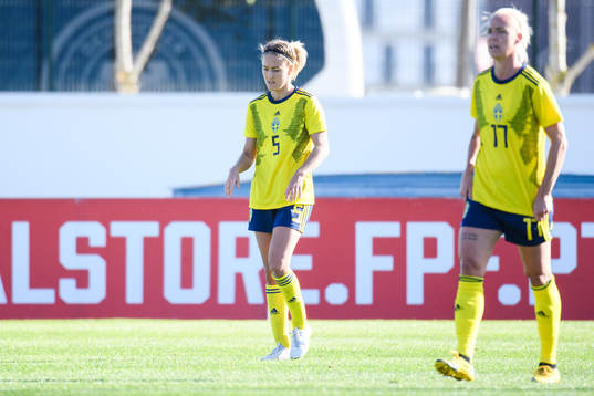 Emma Kullberg of Sweden looks dejected