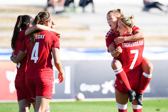 Sanne Troelsgaard of Denmark celebrates