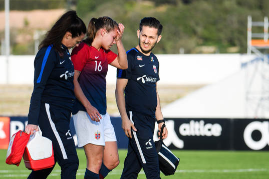 Guro Reiten of Norway in pain