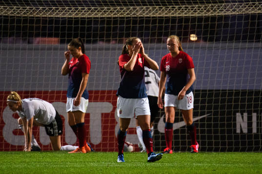 Guro Reiten of Norway looks dejected