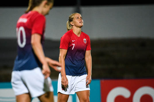 Elise Thorsnes of Norway looks dejected
