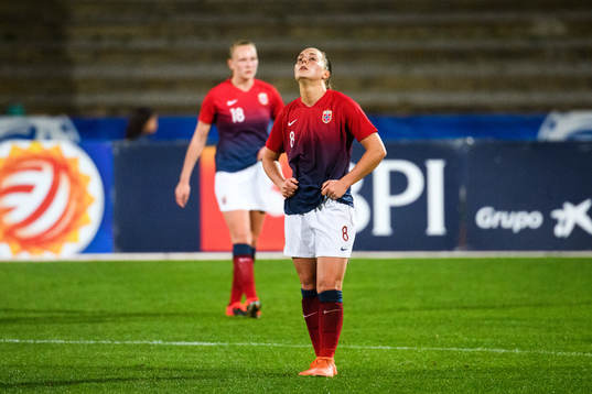Vilde Bøe Risa of Norway looks dejected