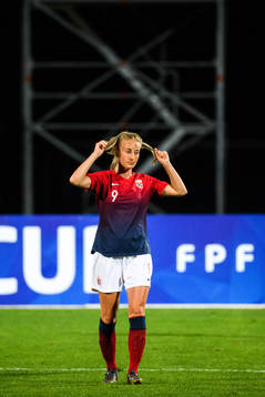 Anja Sønstevold of Norway looks dejected