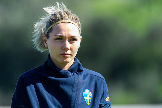 Goalkeeper Jennifer Falk of Sweden