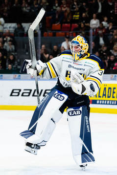 s målvakt Jonas Gunnarsson jublar