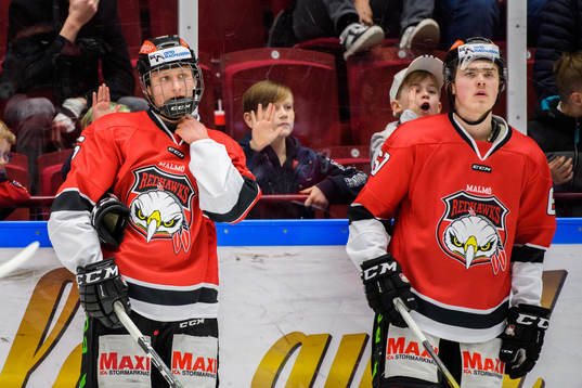 Malmö Redhawks Oskar Magnusson och Liam Nilsson
