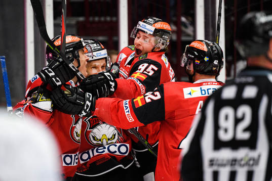 Malmö Redhawks Fredrik Händemark, Carl Persson och