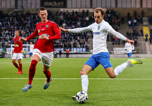 Falkenbergs Sander van Looy och IFK Norrköpings Lars Krogh