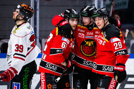 Luleås Konstantin Komarek, Jonas Berglund och Erik