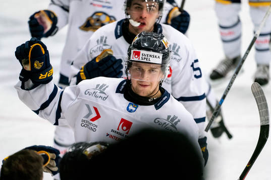 Visby/Romas Mikael Hedlund jublar