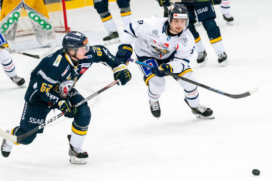 Borlänges Viktor Bemström och Visby/Romas Teemu Huttu