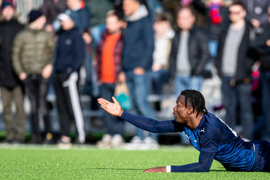 Helsingborgs Noel Mbo reagerar