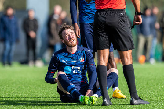 Helsingborgs Rasmus Jönsson har ont