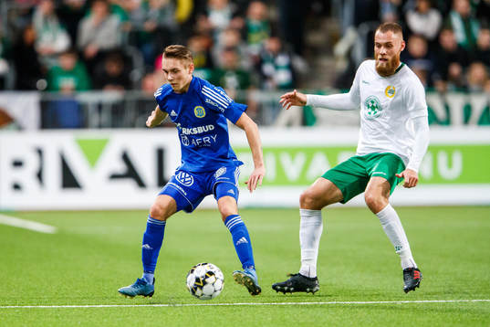 Sundsvalls Albin Palmlöf och Hammarbys David Fällman
