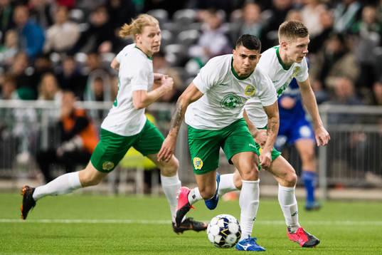 Hammarbys Gustav Ludwigson, Paulinho och Aron Johannsson