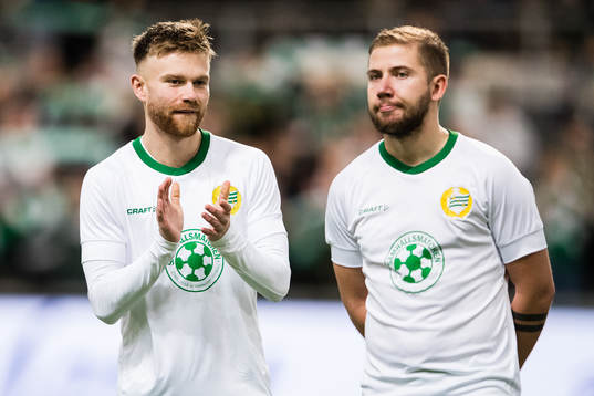 Hammarbys Dennis Widgren och Darijan Bojanic