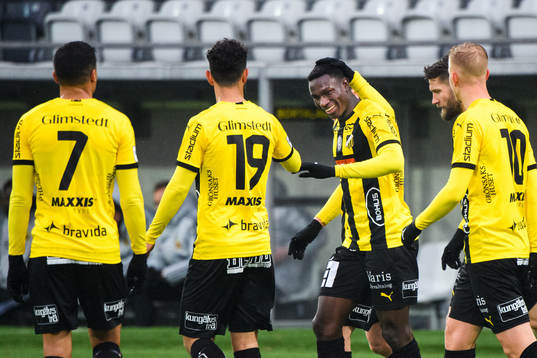 Häckens Godswill Ekpolo jublar