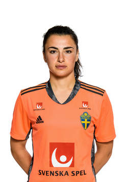 Goalkeeper Zecira Musovic poses for a portrait