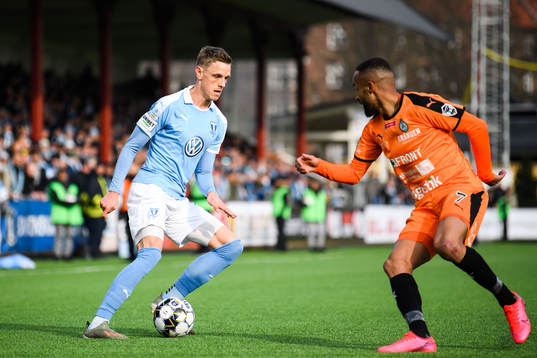 Malmö FFs Sören Rieks och AFC Eskilstunas Ferid Ali