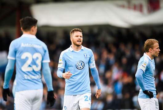 Malmö FFs Lasse Nielsen och Oscar Lewicki deppar